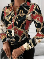 Melvara™ | Chain Print Shirt
