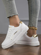 Zarelle™ | Gold Accent Sneakers