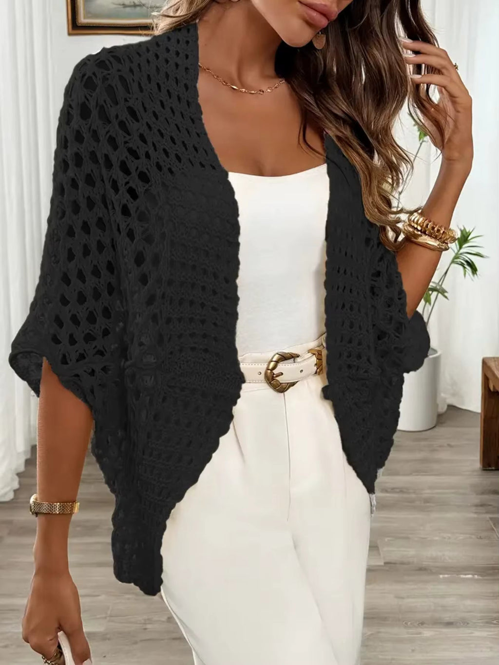 Elowen™ | Openwork Elegant Cardigan