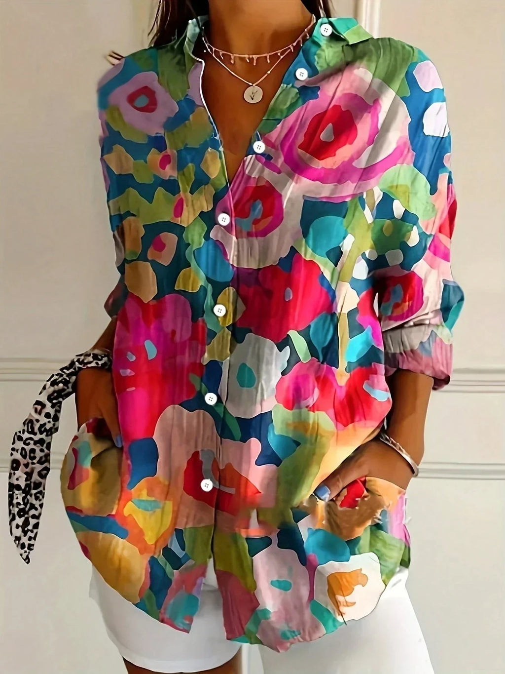 Elanora™ Colourful Blouse with Playful Print