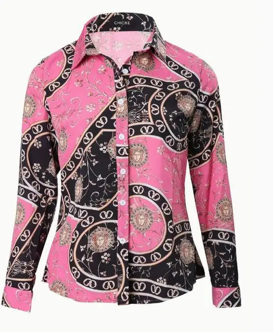 Melvara™ | Chain Print Shirt