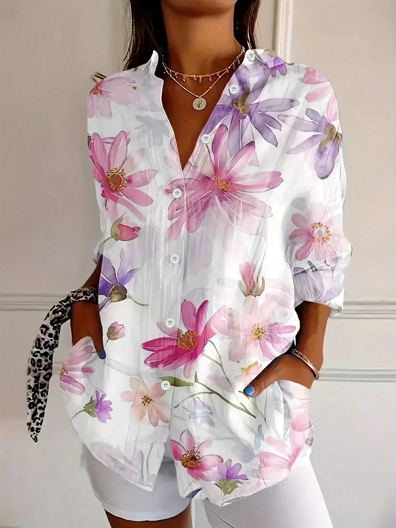 Elanora™ Colourful Blouse with Playful Print