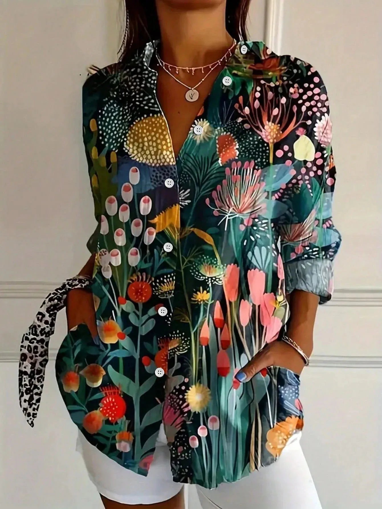 Elanora™ Colourful Blouse with Playful Print