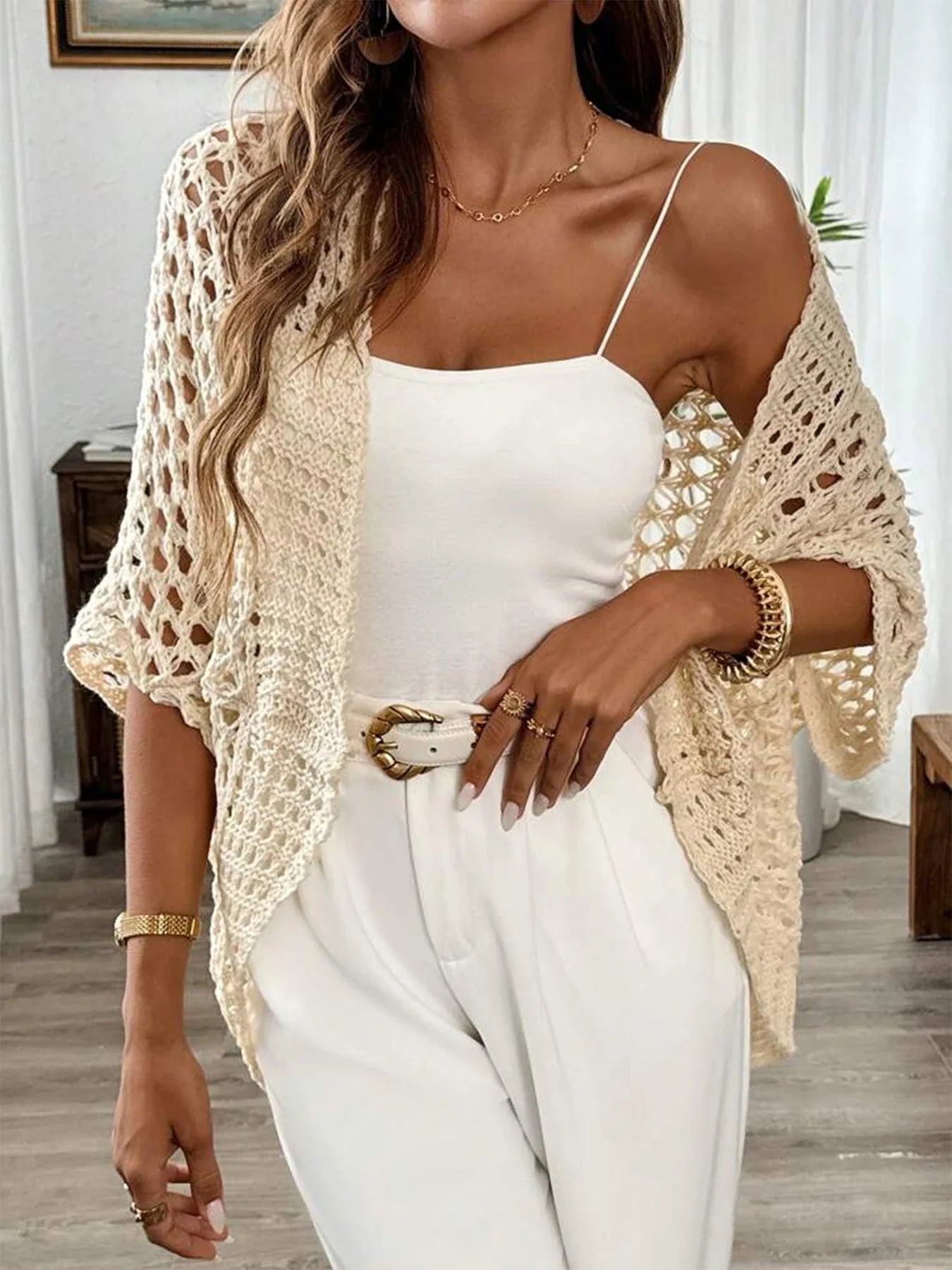 Elowen™ | Openwork Elegant Cardigan