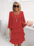 Catherine | Elegant Comfort Ruffle Dress