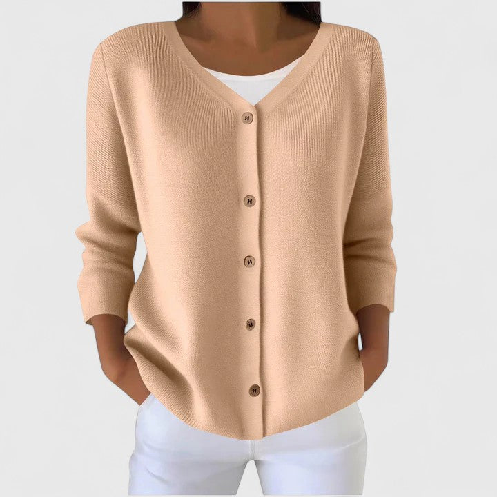 Norabella™ | Classic V-Neck Cardigan