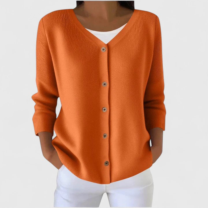 Norabella™ | Classic V-Neck Cardigan