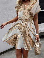 Sally | Stylish Printed V-Neck Dress