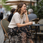 Velessa | Leopard Flowy Skirt and Sweater Set