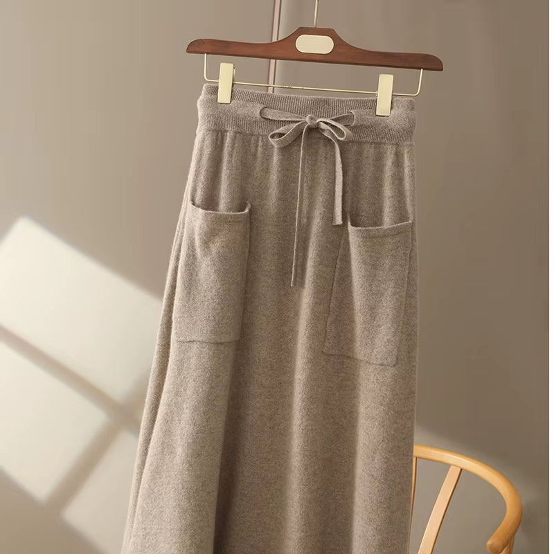 Vienna Cashmere Midi-Skirt