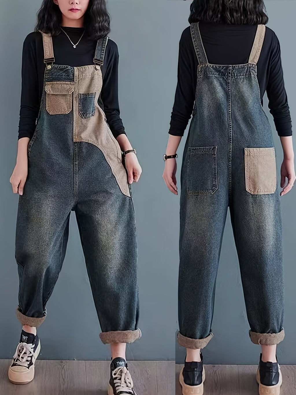 Brenda - Vintage Washed Denim Dungaree