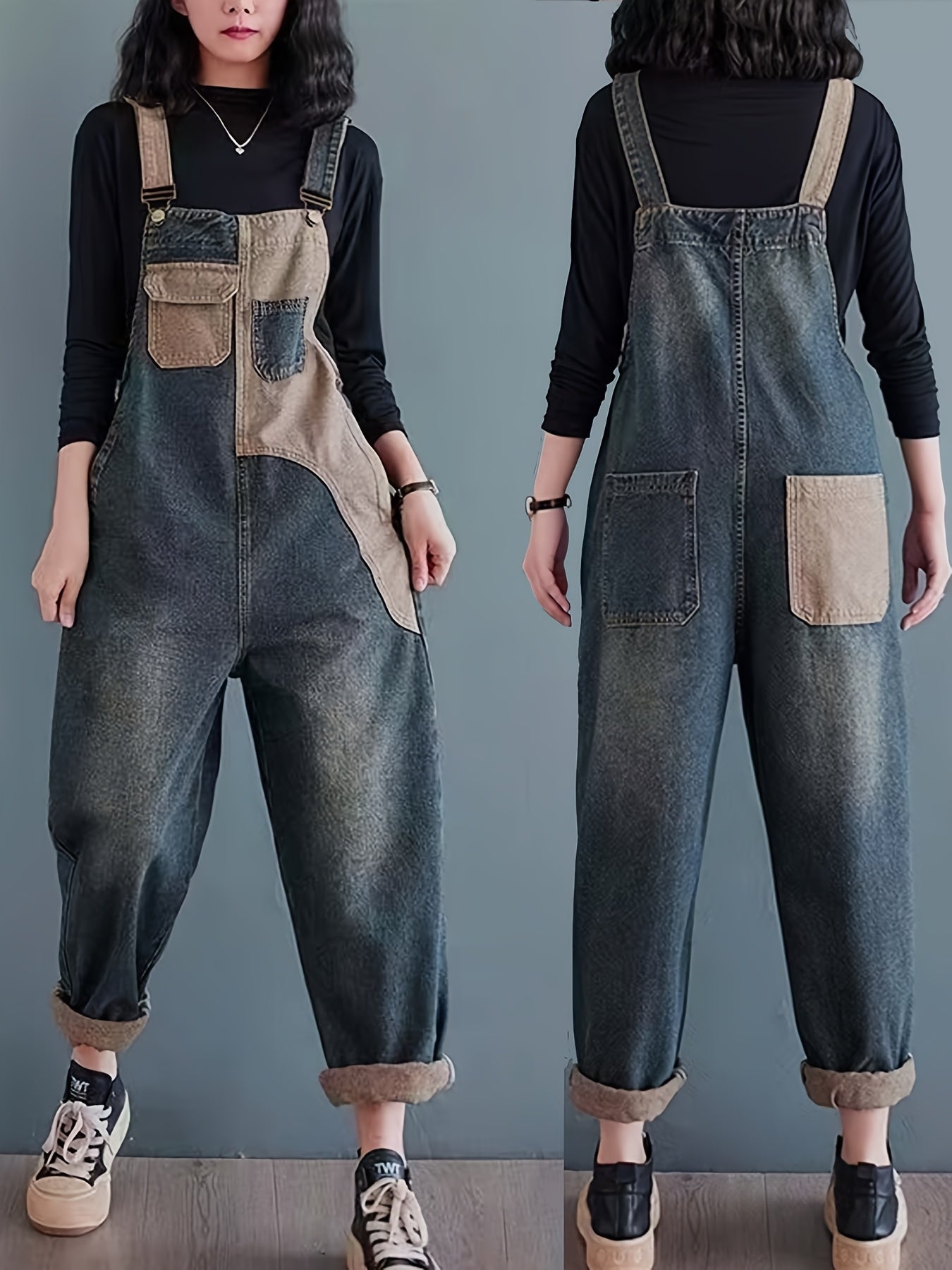 Brenda - Vintage Washed Denim Dungaree