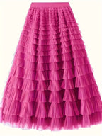 Cascade Layered Hem Skirt