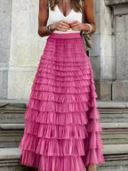 Cascade Layered Hem Skirt